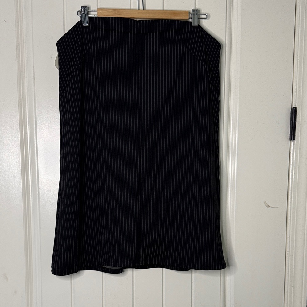 Express Black Pinstripe Mini Dress W/ Built In Shorts